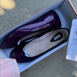Bloch Ballet Slippers. Never worn. In box. purple